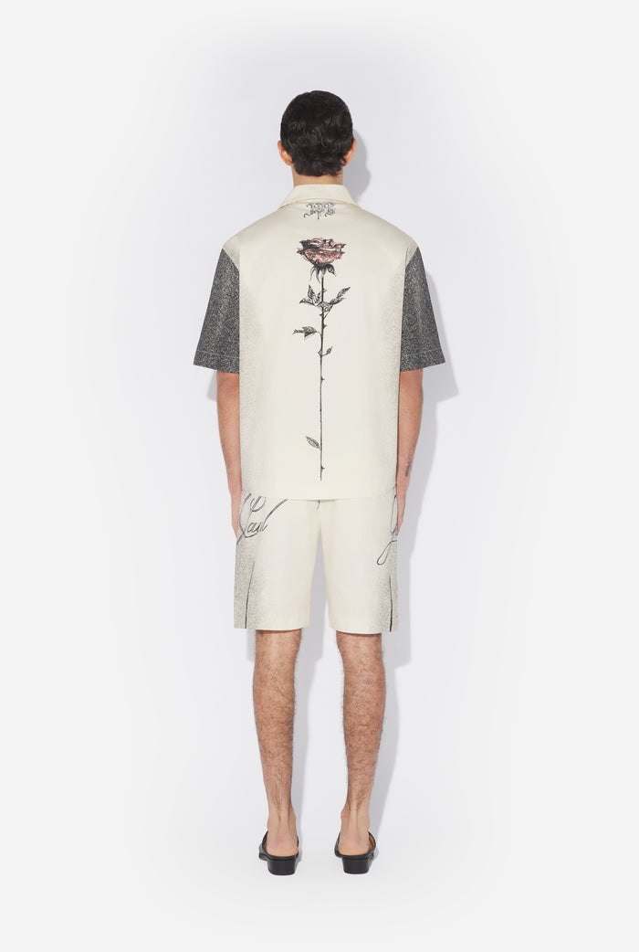 jean paul gaultier La Chemise Bowling Multi-Tattoo Écru