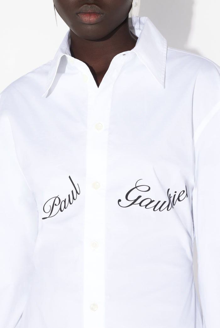 Jean Paul Gaultier La Chemise Imprimé Jean Paul Gaultier Blanche Blanc