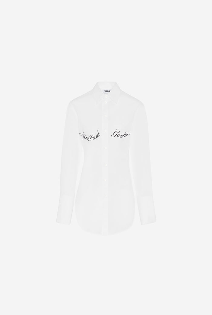 Jean Paul Gaultier La Chemise Imprimé Jean Paul Gaultier Blanche Blanc