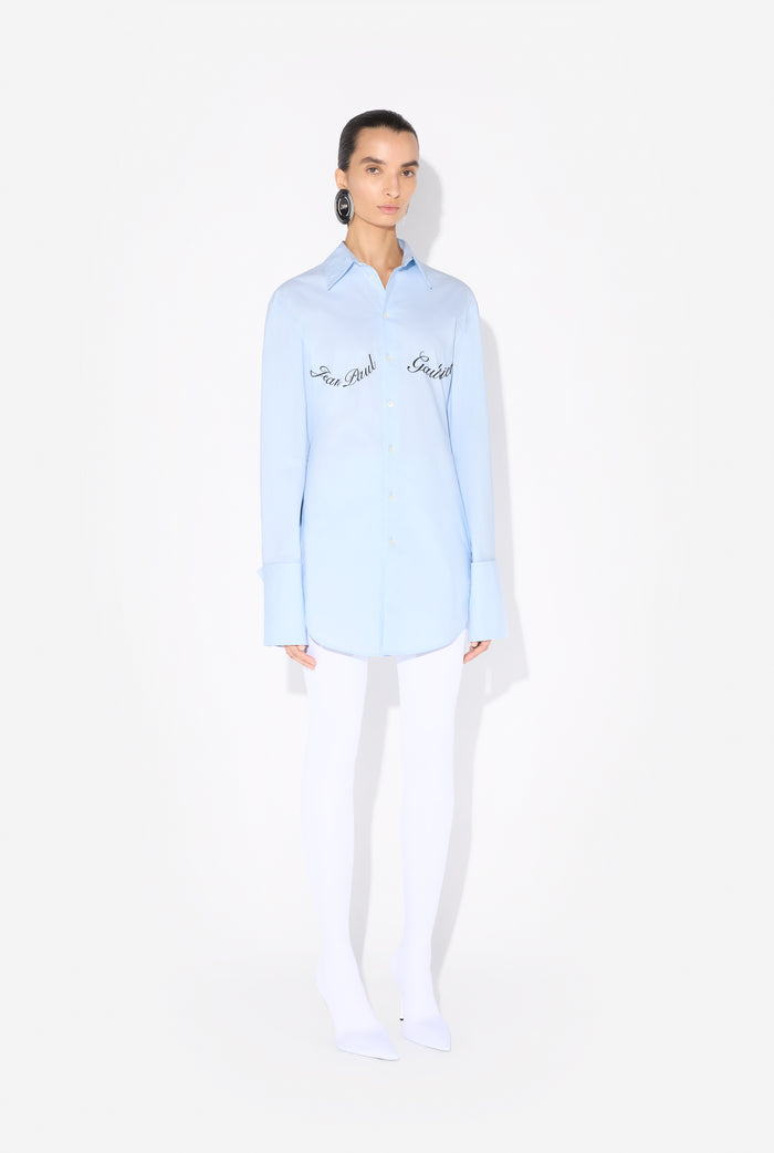 jean paul gaultier La Chemise Imprimé Jean Paul Gaultier Bleue Bleu
