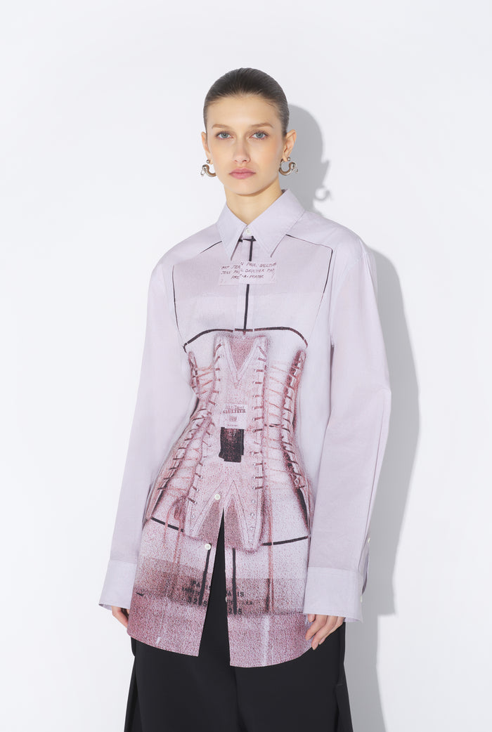 Jean Paul Gaultier La Chemise Trompe-L'Œil Corset Rose