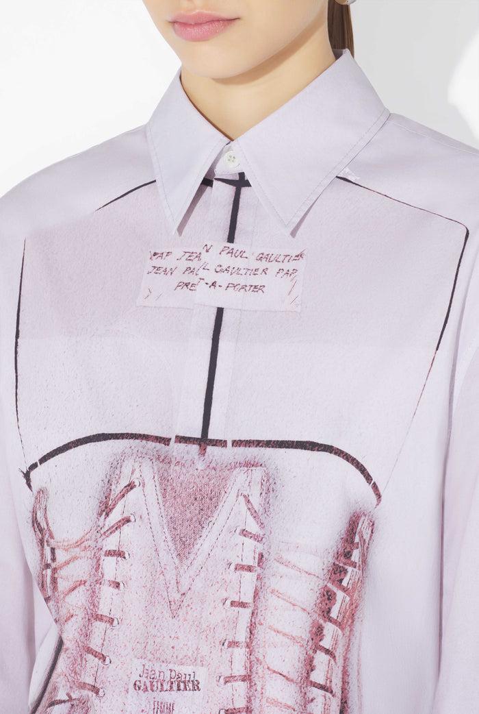 Jean Paul Gaultier La Chemise Trompe-L'Œil Corset Rose