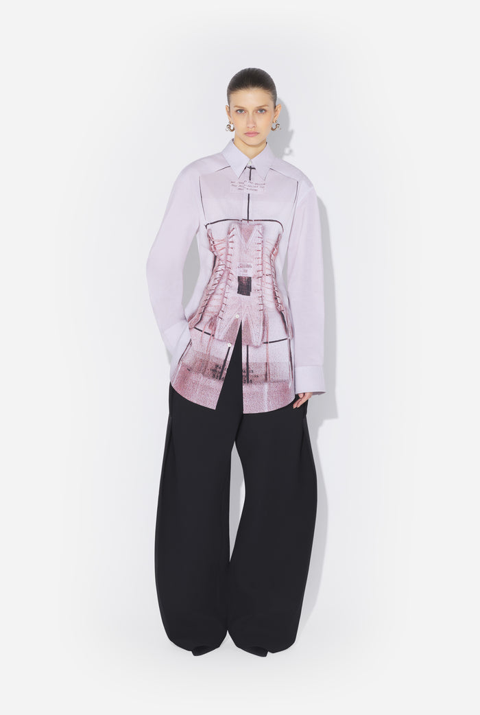 jean paul gaultier La Chemise Trompe-L'Œil Corset Rose