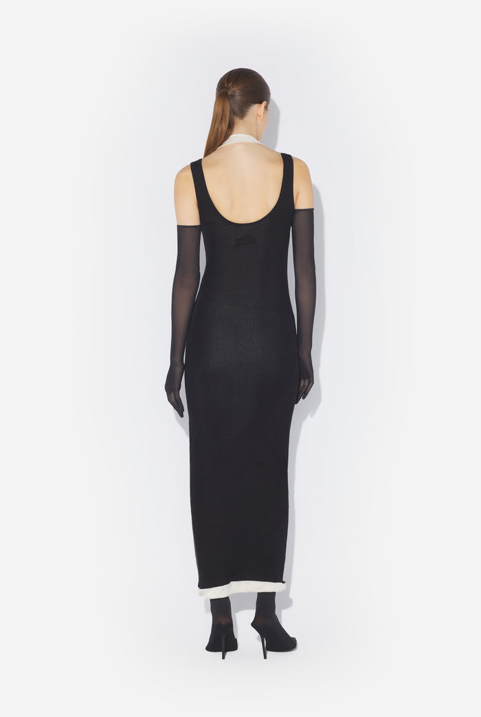 jean paul gaultier La Double Robe Drapée Noire Noir