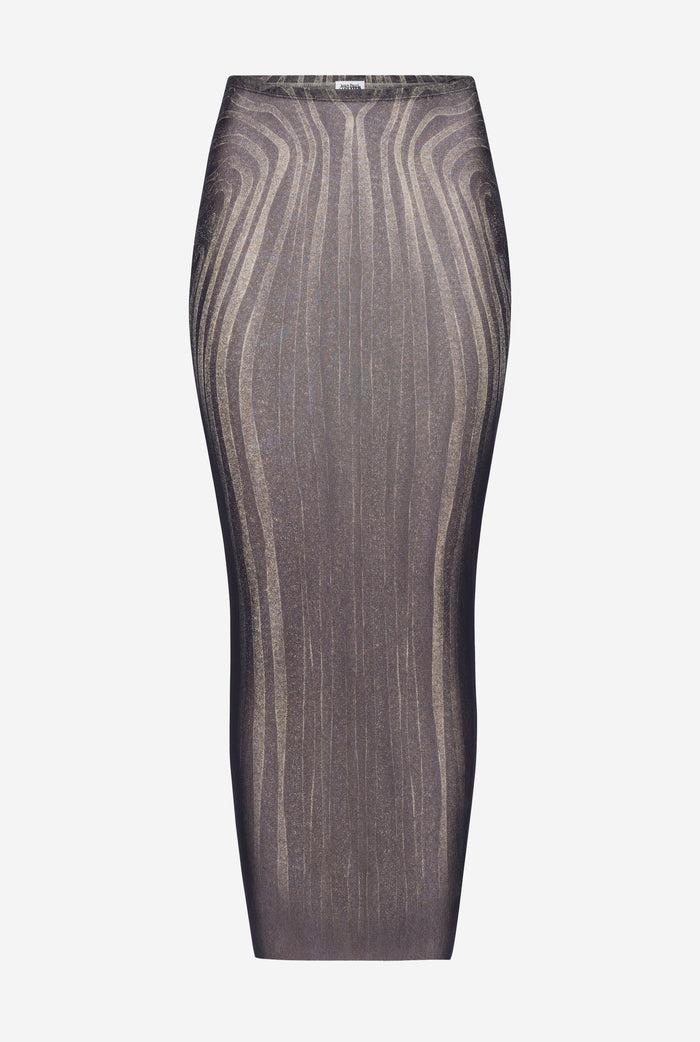 Jean Paul Gaultier La Jupe Longue Spirale Noire Noir