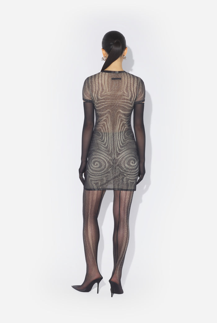 jean paul gaultier La Robe Courte Spirale Noire Noir