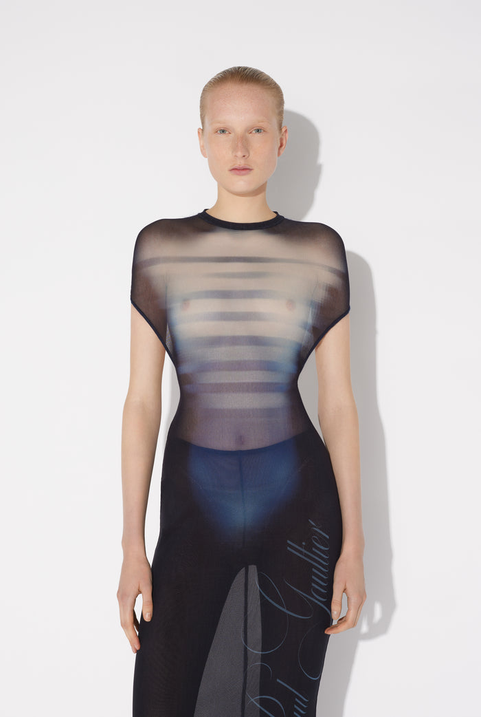 Jean Paul Gaultier La Robe Dos Nu "Le Male" Bleu Marine