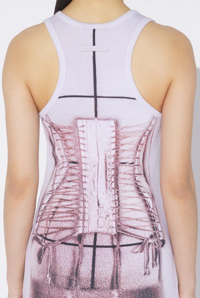 Jean Paul Gaultier La Robe En Maille Trompe-L'Œil Corset Rose
