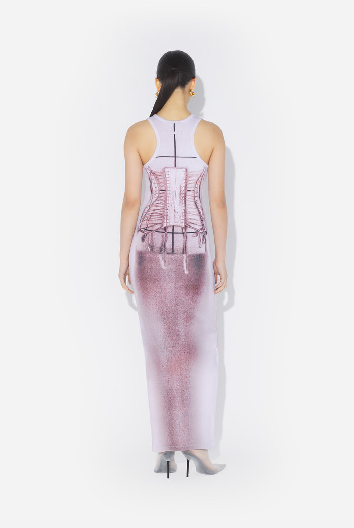 jean paul gaultier La Robe en Maille Trompe-L'Œil Corset Rose