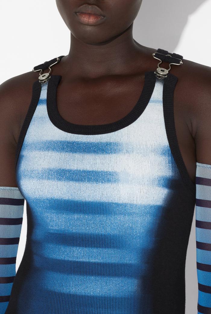 Jean Paul Gaultier La Robe Longue à Bretelles "Le Male" Noir