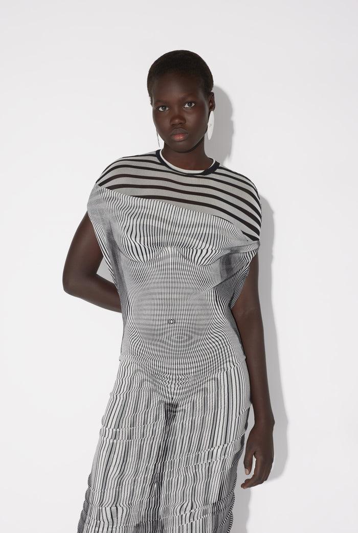 Jean Paul Gaultier La Robe Longue Drapée Body Morphing Blanc