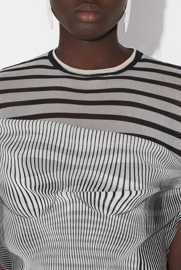 Jean Paul Gaultier La Robe Longue Drapée Body Morphing Blanc