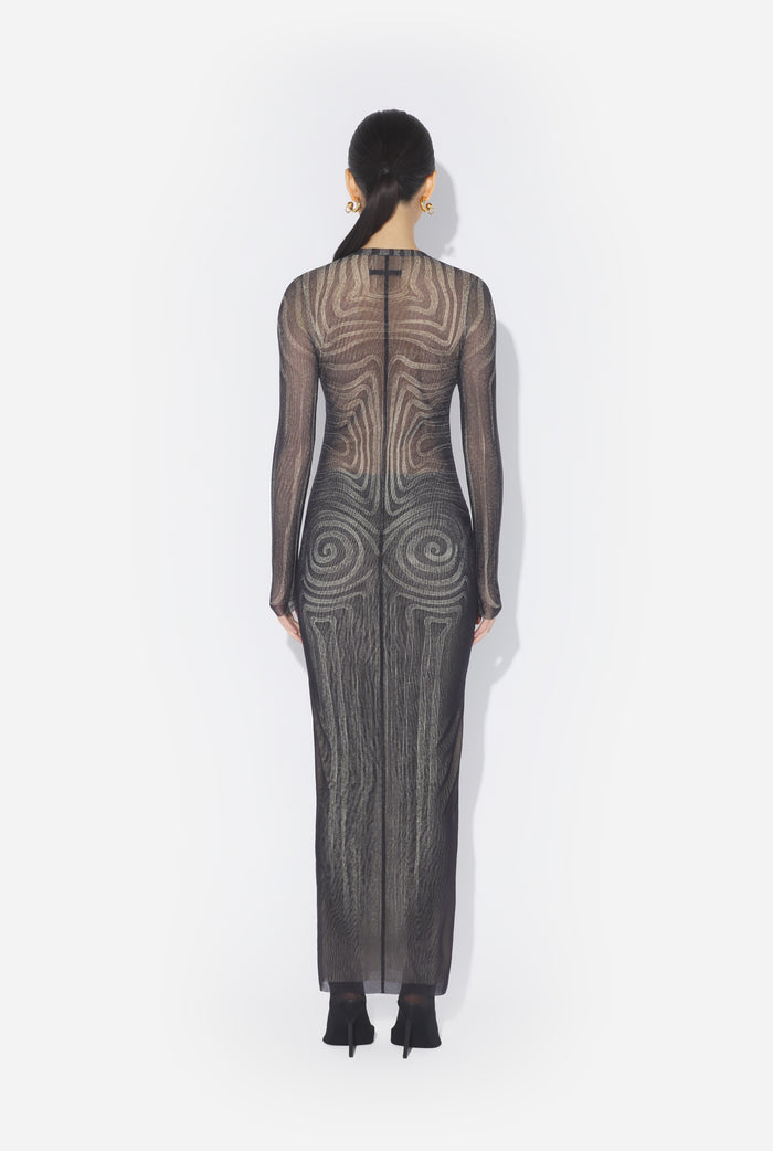 jean paul gaultier La Robe Longue Spirale Noire Noir