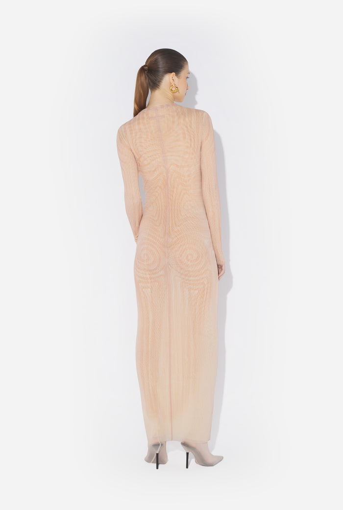 jean paul gaultier La Robe Longue Spirale Rose Rose