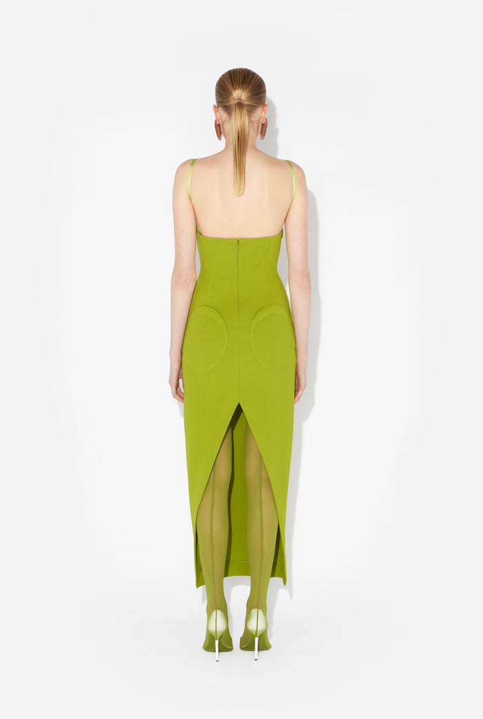 Jean Paul Gaultier La Robe Seins Conique Verte Vert