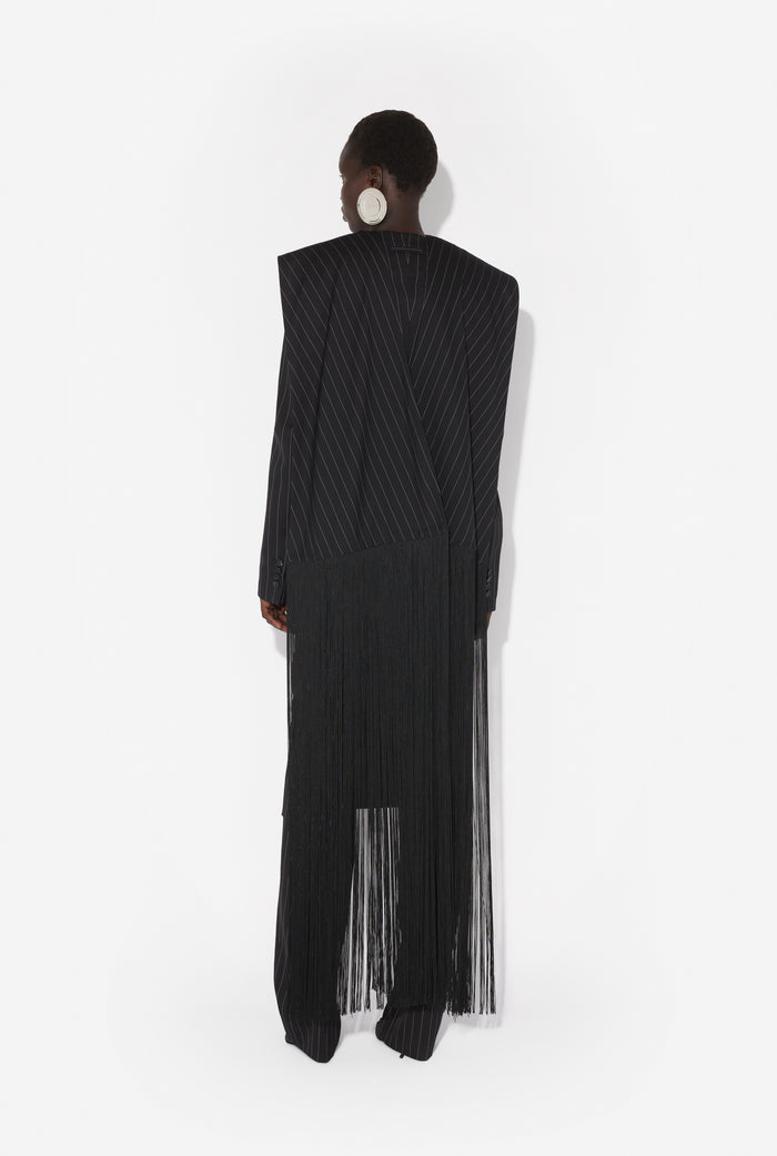 Jean Paul Gaultier La Veste Tailleur à Franges Noir