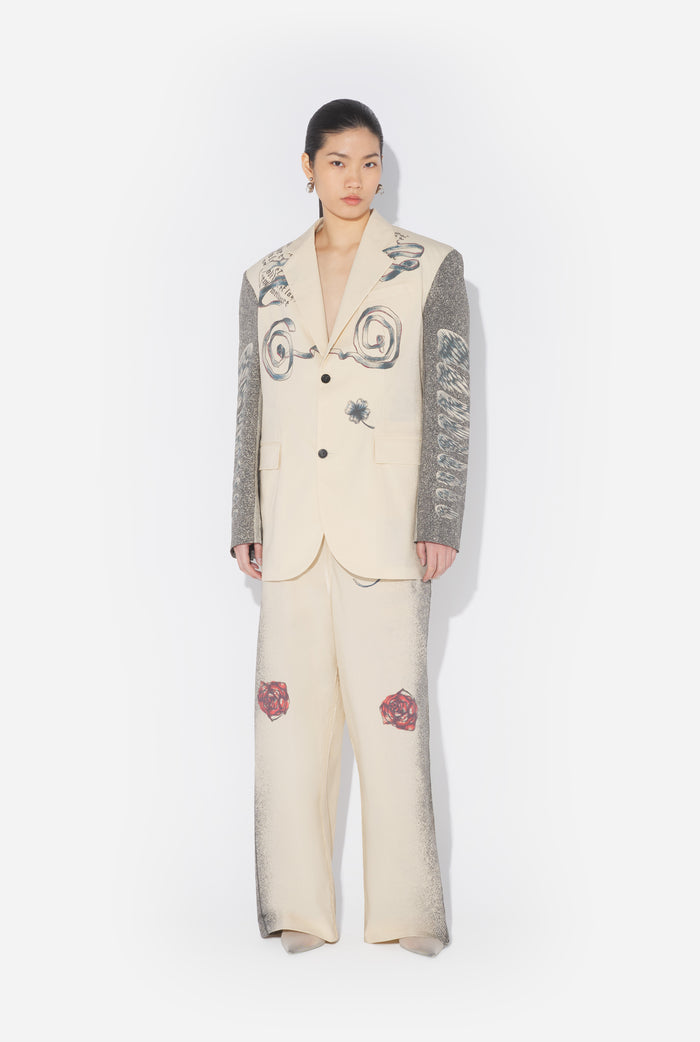 Jean Paul Gaultier La Veste Tailleur Multi-Tattoo Écru