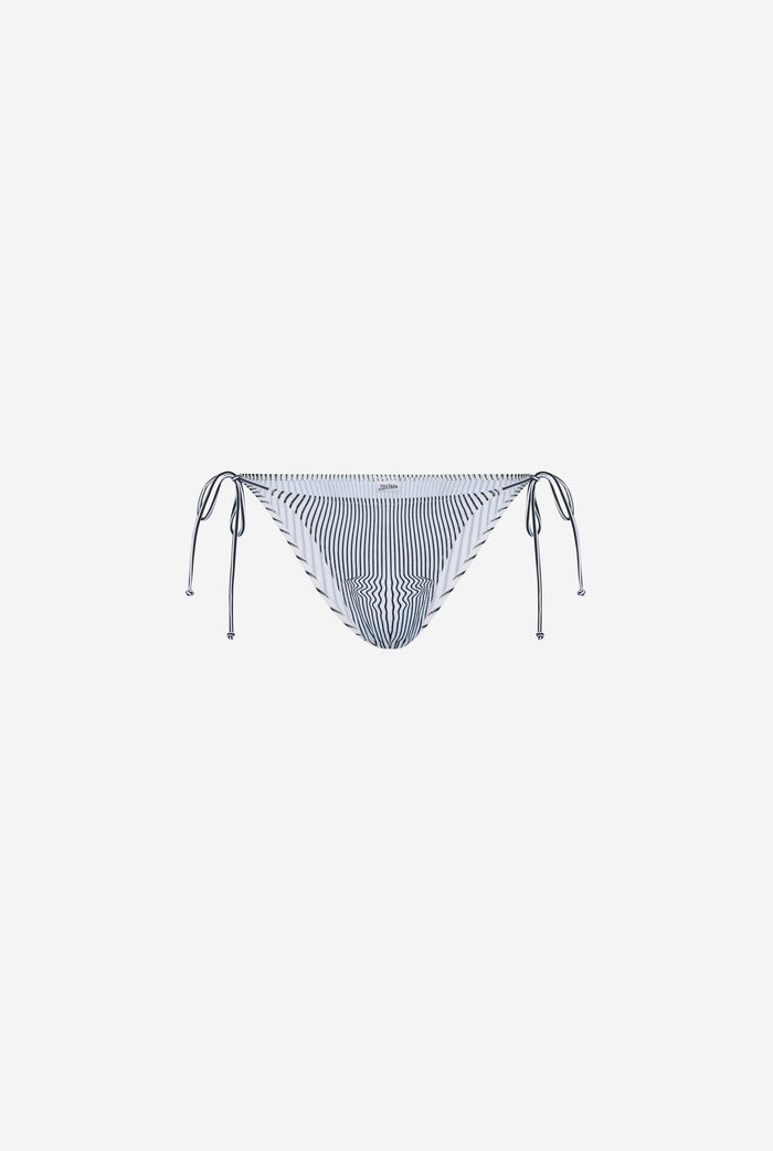Jean Paul Gaultier Le Bas De Bikini Pinstripe Body Morphing Blanc