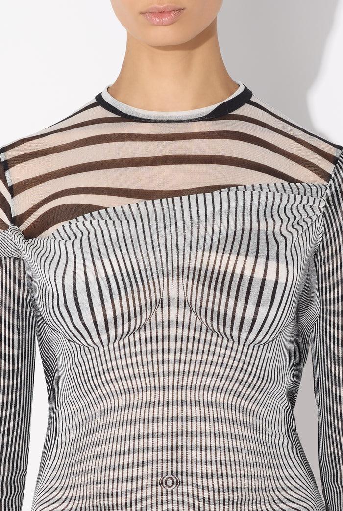 Jean Paul Gaultier Le Body Drapé Body Morphing Blanc