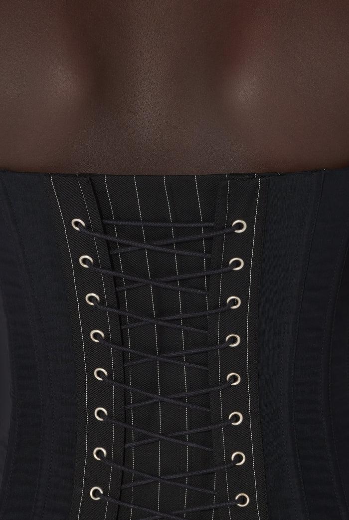Jean Paul Gaultier Le Corset Tailleur Bi-Matière Noir