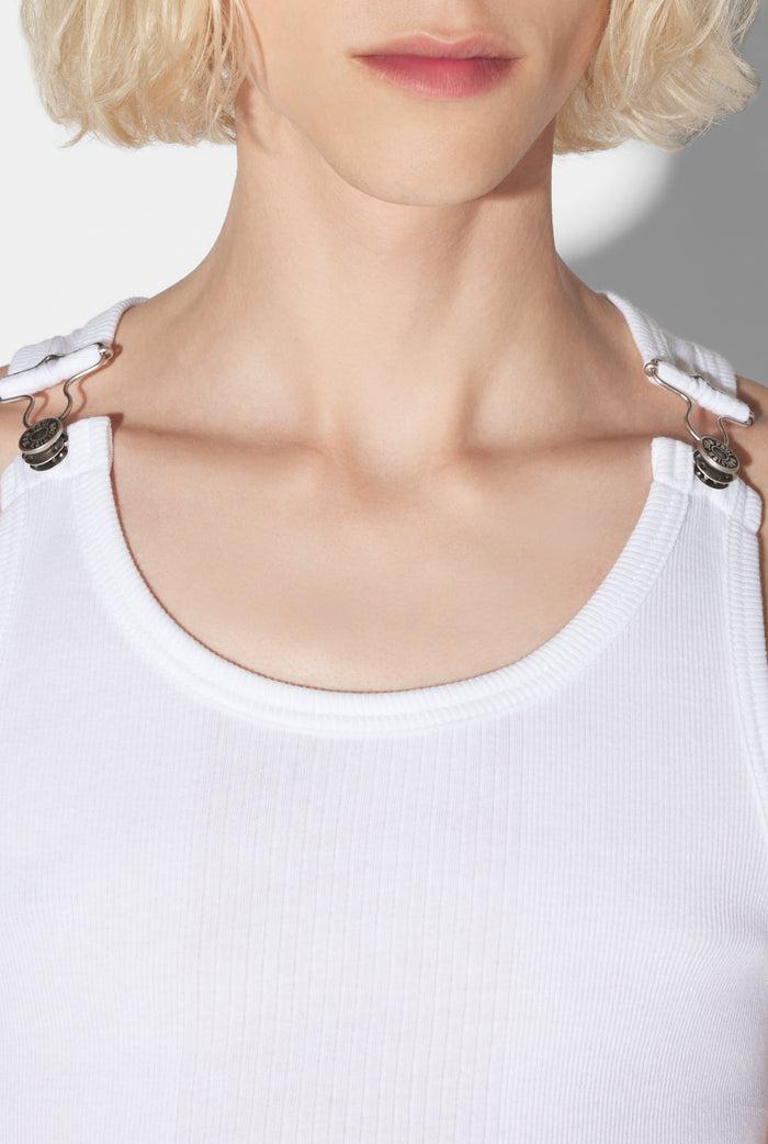 Jean Paul Gaultier Le Débardeur à Bretelles Blanc Blanc