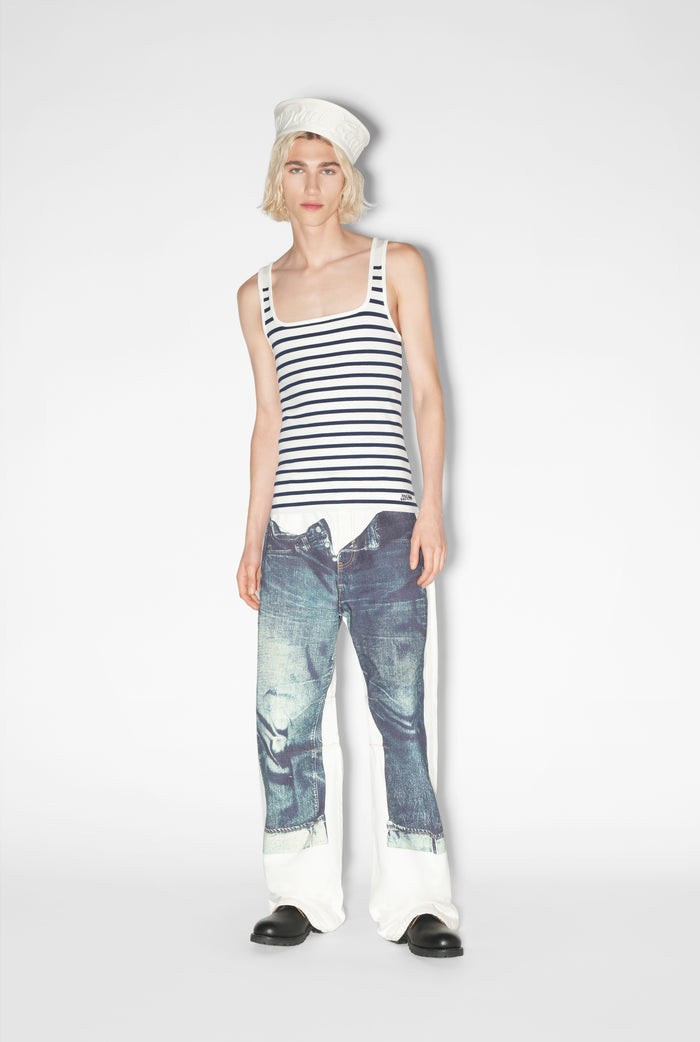 Jean Paul Gaultier Le Débardeur Marin Pour Lui Blanc