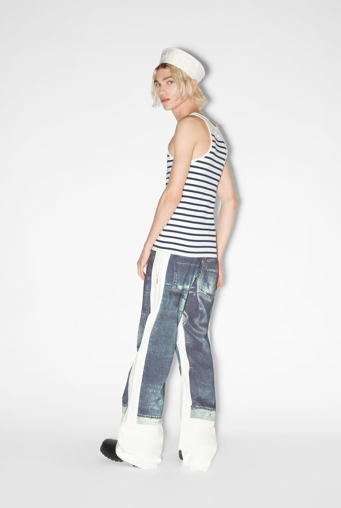 Jean Paul Gaultier Le Débardeur Marin Pour Lui Blanc