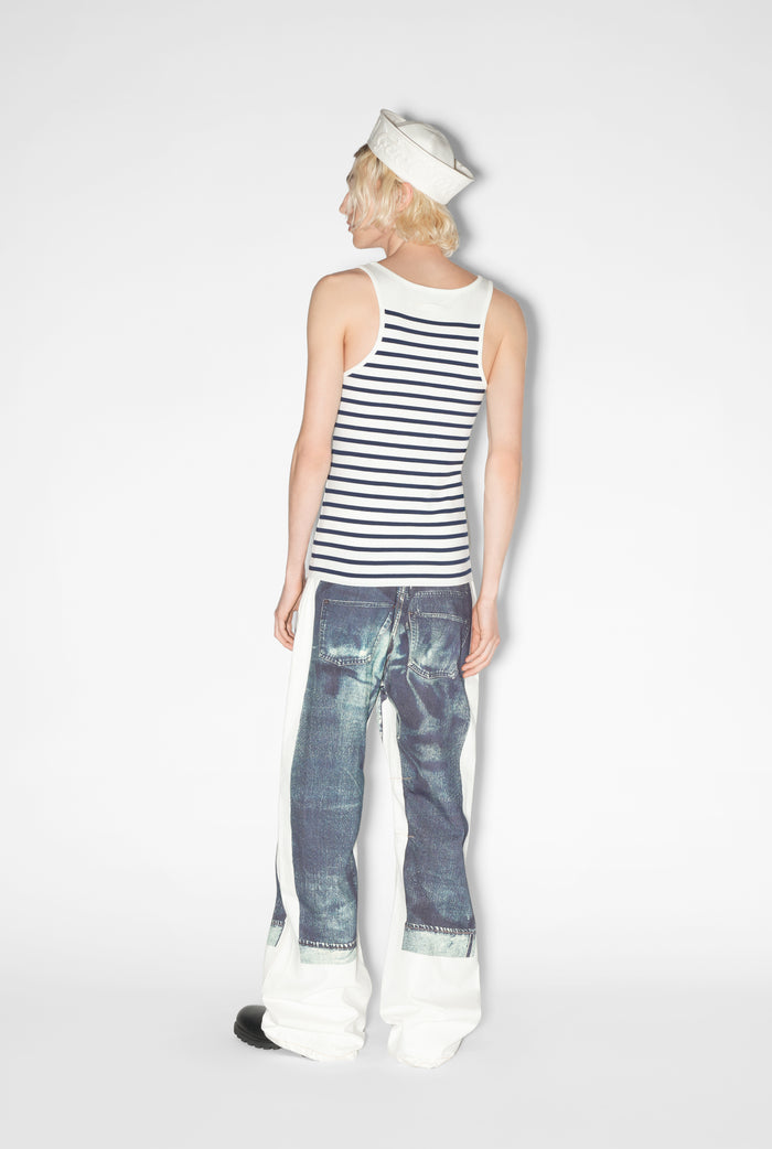 Jean Paul Gaultier Le Débardeur Marin Pour Lui Blanc