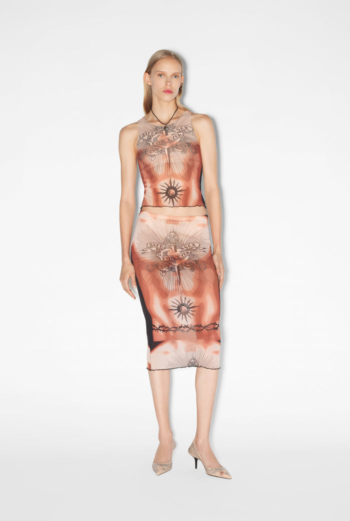 Jean Paul Gaultier Le Débardeur Tattoo Safe Sex Beige