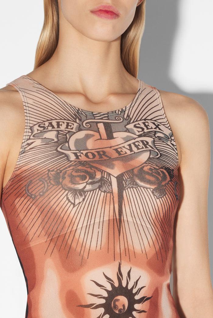 Jean Paul Gaultier Le Débardeur Tattoo Safe Sex Beige