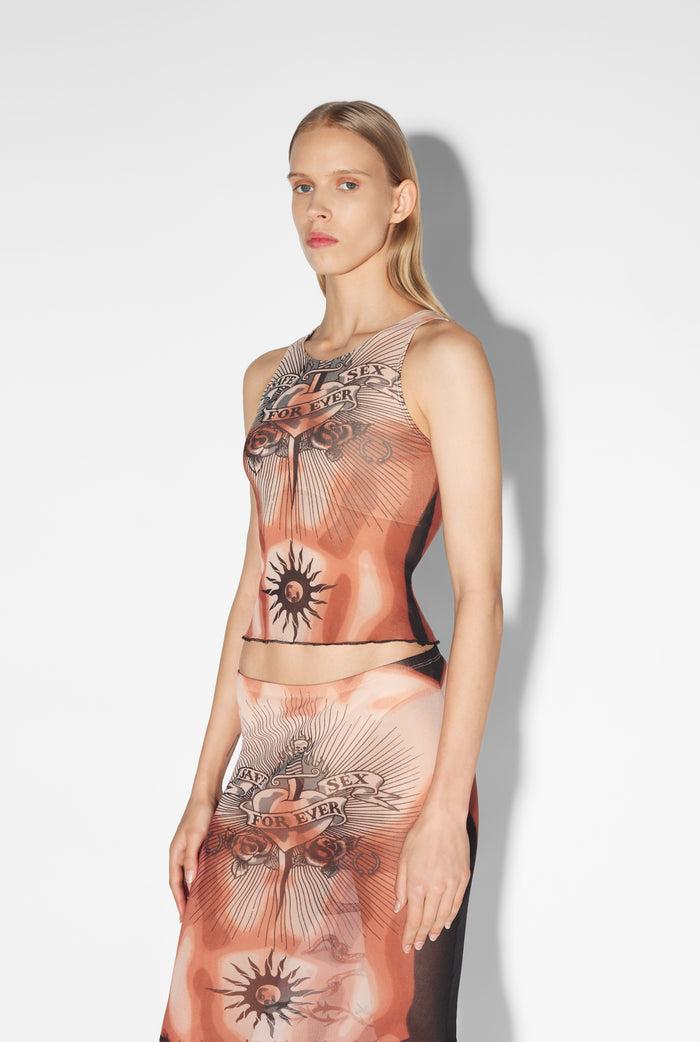 jean paul gaultier Le Débardeur Tattoo Safe Sex Beige