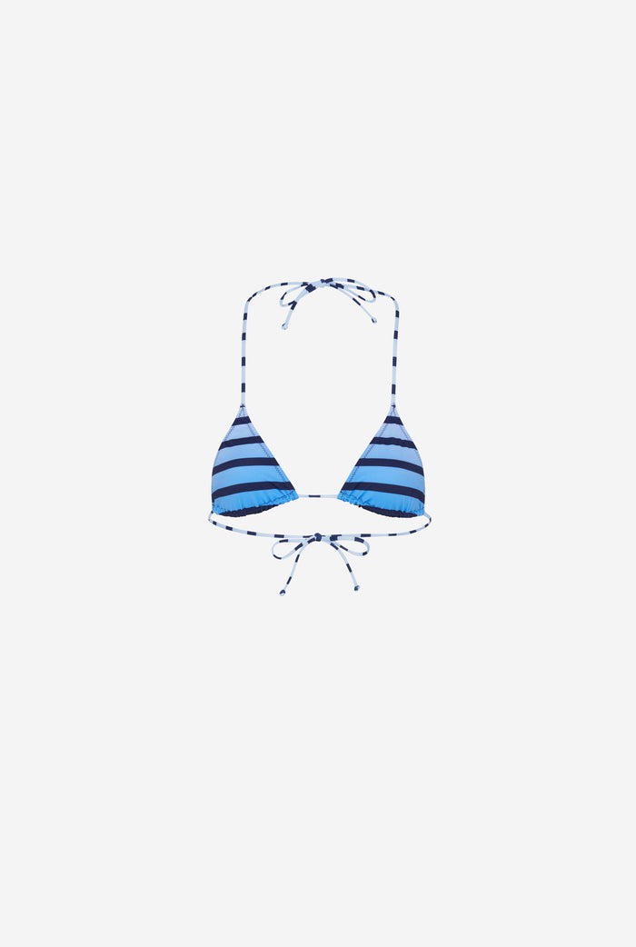 Jean Paul Gaultier Le Haut De Bikini Marinière Dégradée Noir