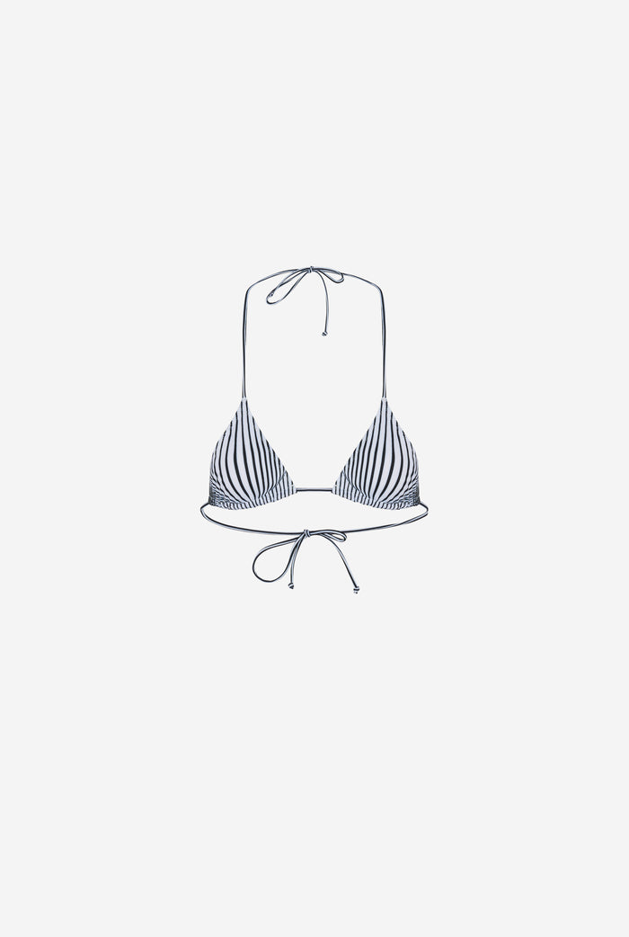 Jean Paul Gaultier Le Haut De Bikini Pinstripe Body Morphing Noir