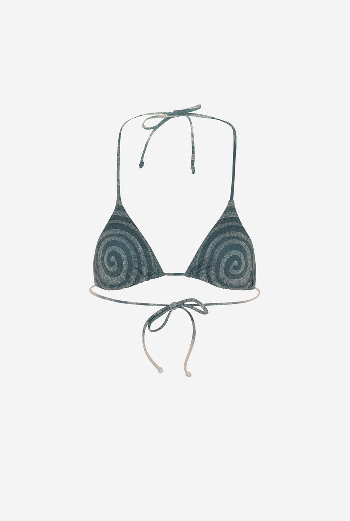 Jean Paul Gaultier Le Haut De Bikini Spirale Bleu Bleu