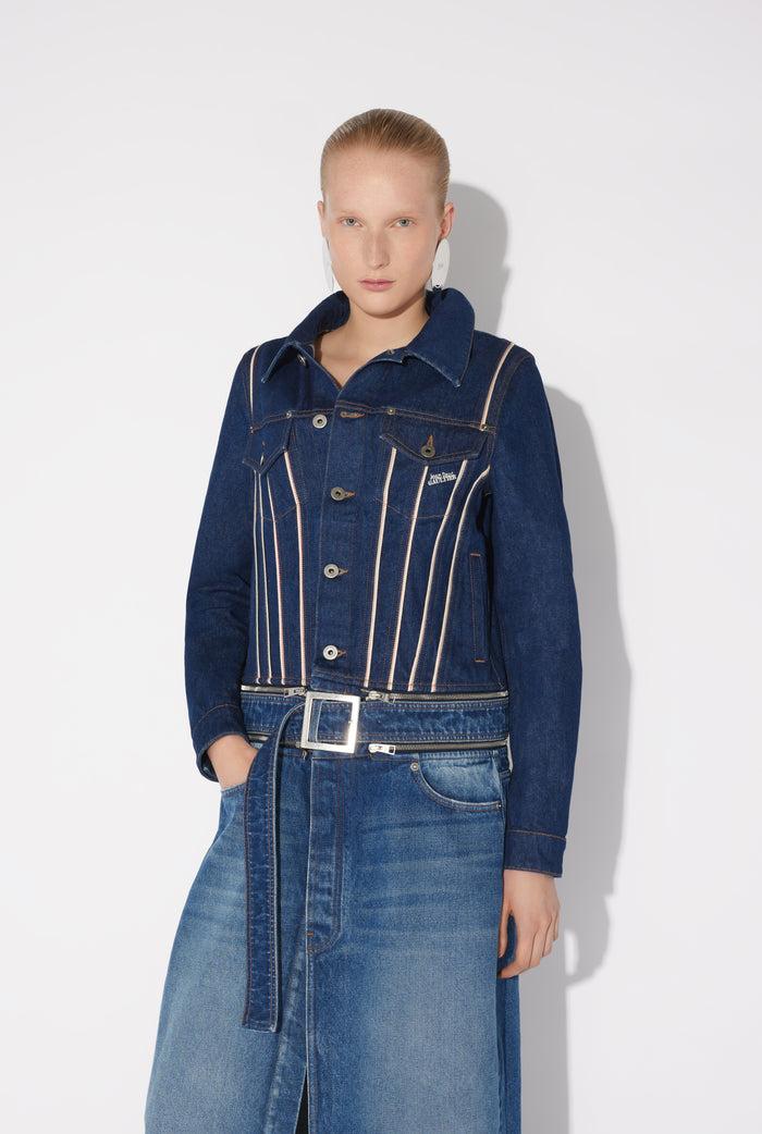 Jean Paul Gaultier Le Manteau Denim Double Porté Indigo