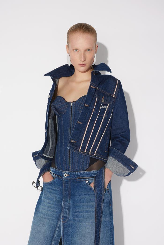 Jean Paul Gaultier Le Manteau Denim Double Porté Indigo