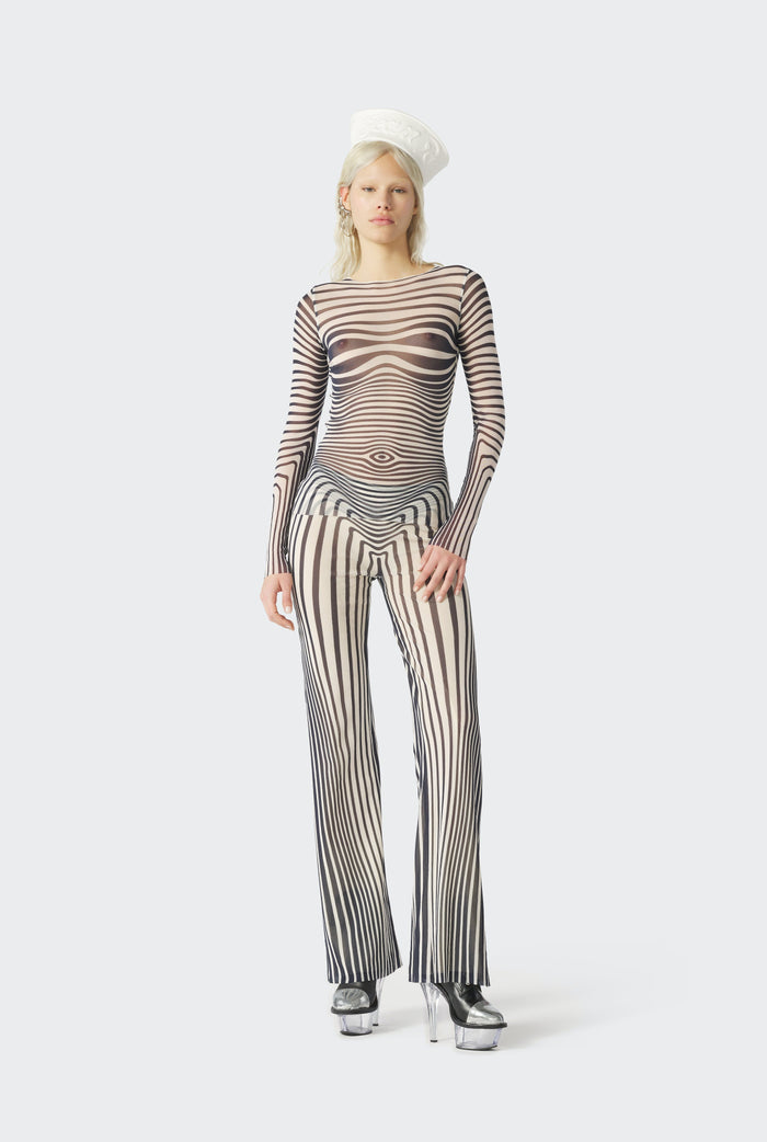 jean paul gaultier Le Pantalon Body Morphing Marine Beige