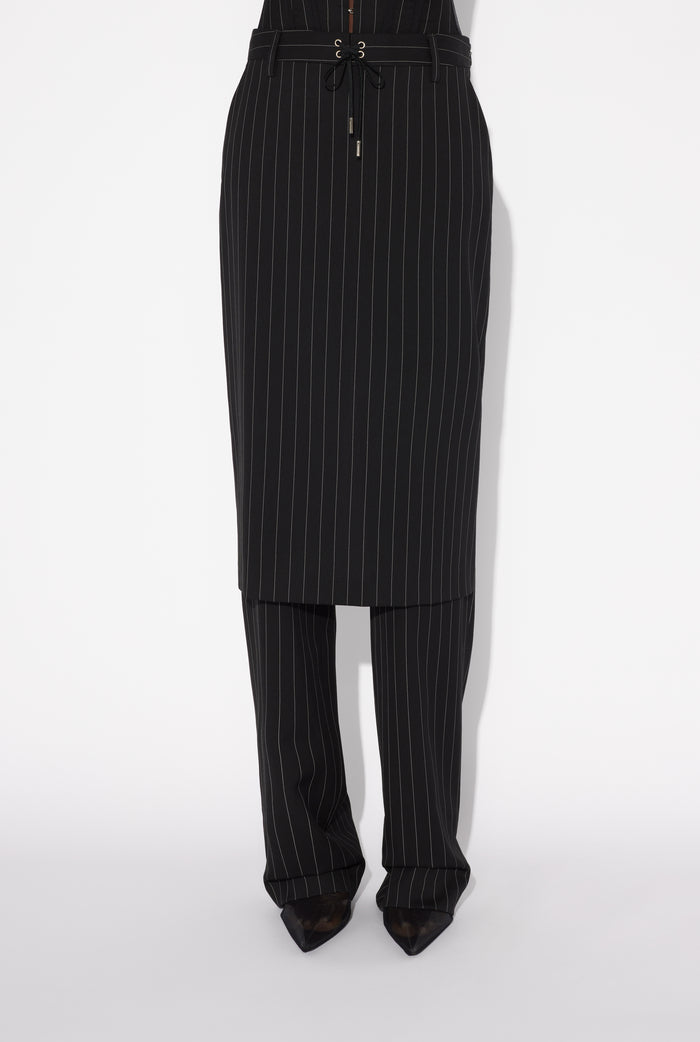 Jean Paul Gaultier Le Pantalon Jupe Tailleur à Lacet Noir