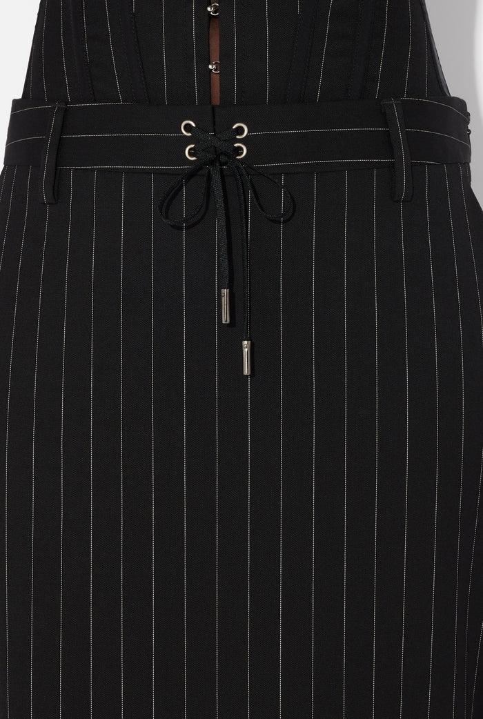 Jean Paul Gaultier Le Pantalon Jupe Tailleur à Lacet Noir