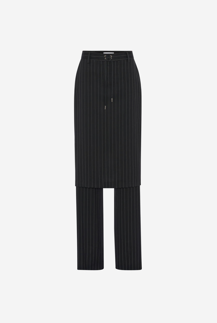 Jean Paul Gaultier Le Pantalon Jupe Tailleur à Lacet Noir