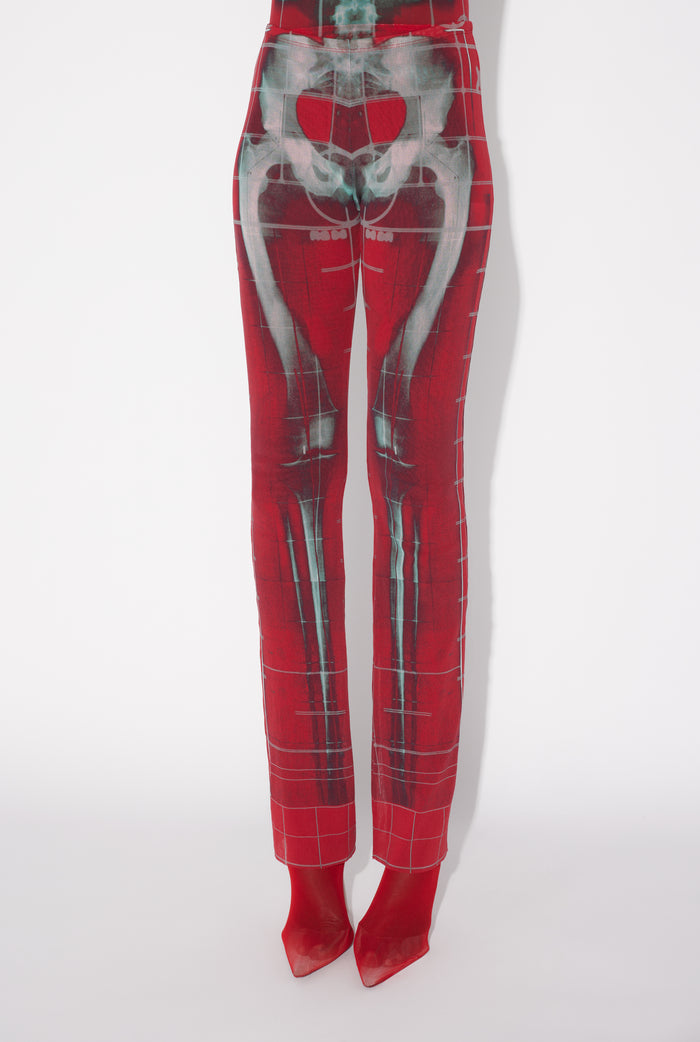 Jean Paul Gaultier Le Pantalon Squeletor Rouge Rouge
