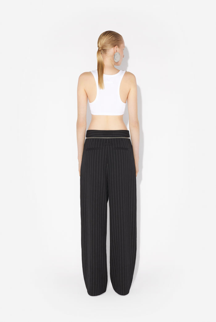 Jean Paul Gaultier Le Pantalon Tailleur à Ceinture Noir