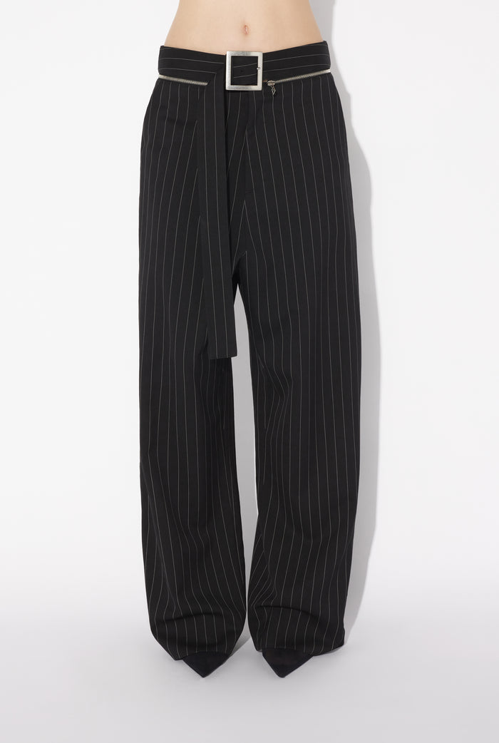 Jean Paul Gaultier Le Pantalon Tailleur à Ceinture Noir