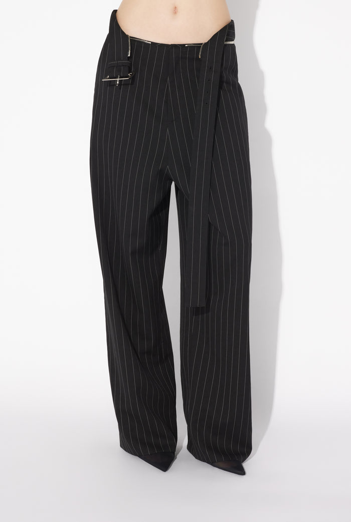 Jean Paul Gaultier Le Pantalon Tailleur à Ceinture Noir