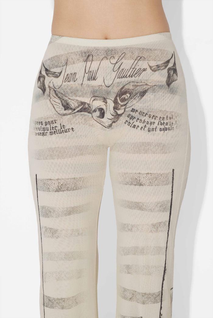 Jean Paul Gaultier Le Pantalon Tattoo Marinière Écru