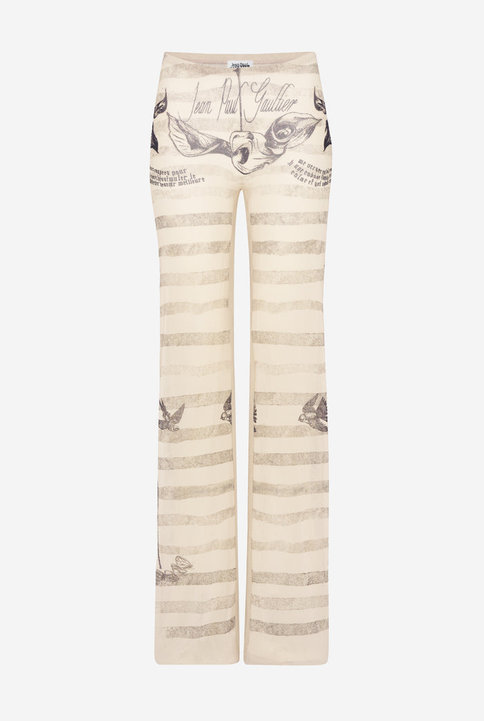 Jean Paul Gaultier Le Pantalon Tattoo Marinière Écru