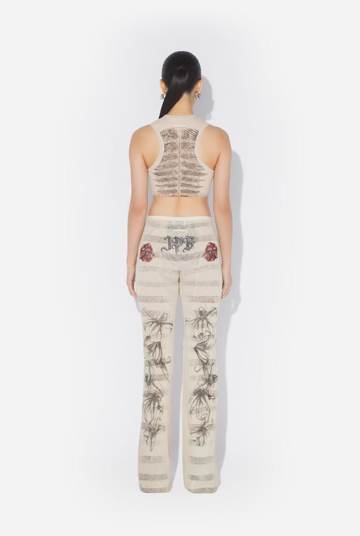 jean paul gaultier Le Pantalon Tattoo Marinière Écru
