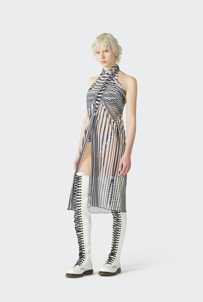 Jean Paul Gaultier Le Paréo Body Morphing Marine Blanc