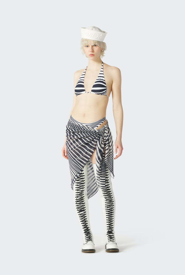 Jean Paul Gaultier Le Paréo Body Morphing Marine Blanc