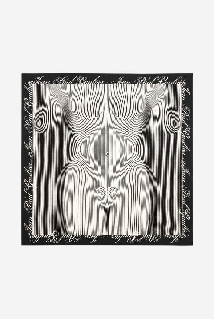 Jean Paul Gaultier Le Paréo Pinstripes Body Morphing Blanc